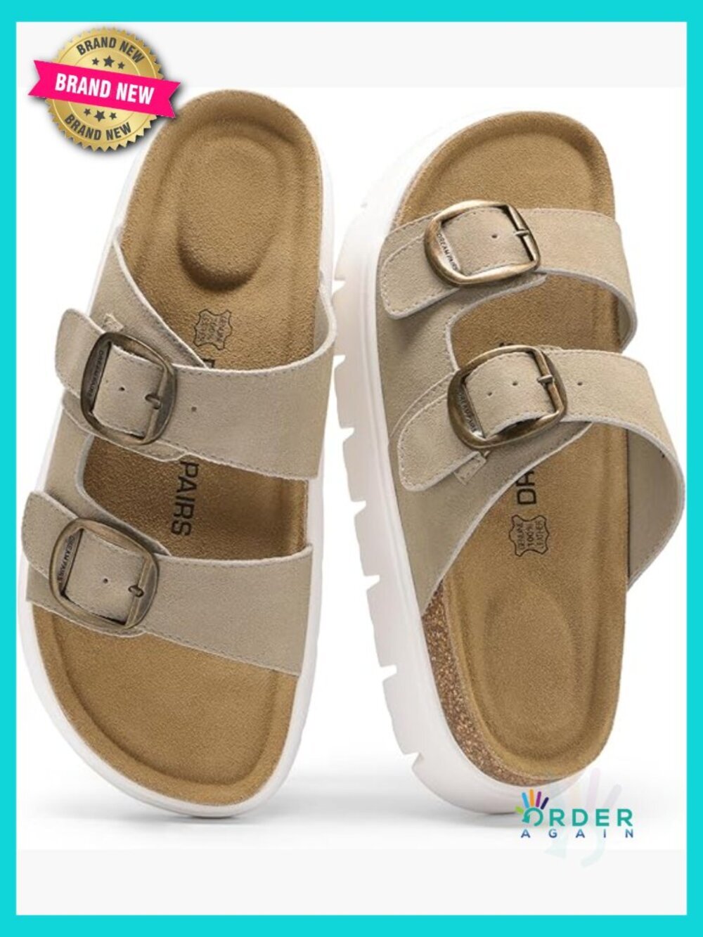 Womens Platform Sandals Wedge Chunky Heel Slip-on Comfort Slides Arch Support